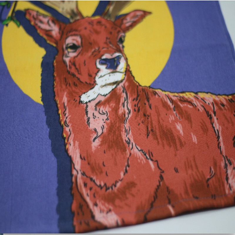 Set of 3 Beautiful Deer Design LARGE SIZE Highly Absorbent Multi Purpose Kitchen Towel Tea Towels 70cm by 45cm Hanging Loop
